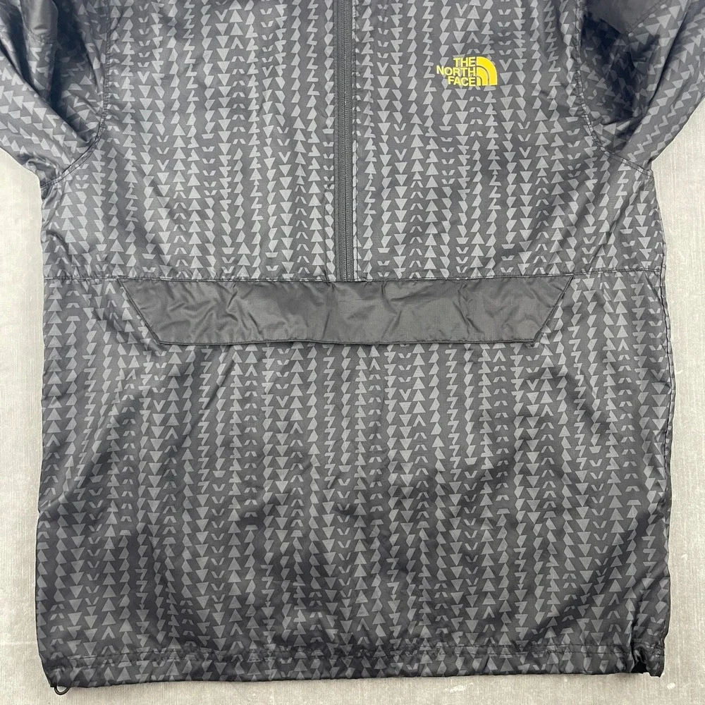 The North Face Mens M Gray Windbreaker Anorak WindWall Geometric Print